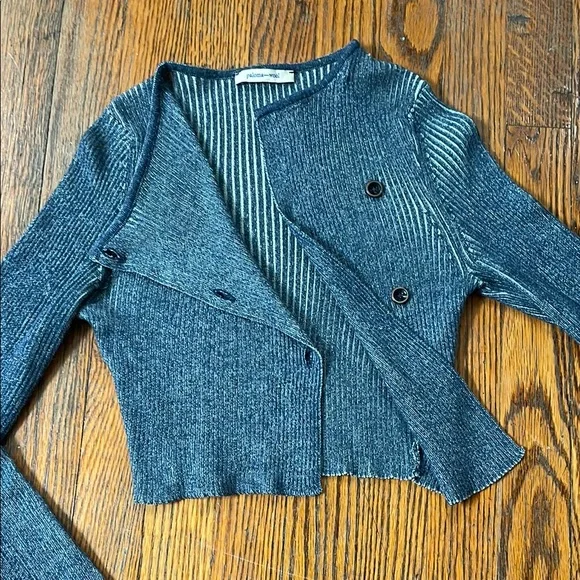 Paloma Wool Blue Ribbed Cardigan - Picture 4 of 7